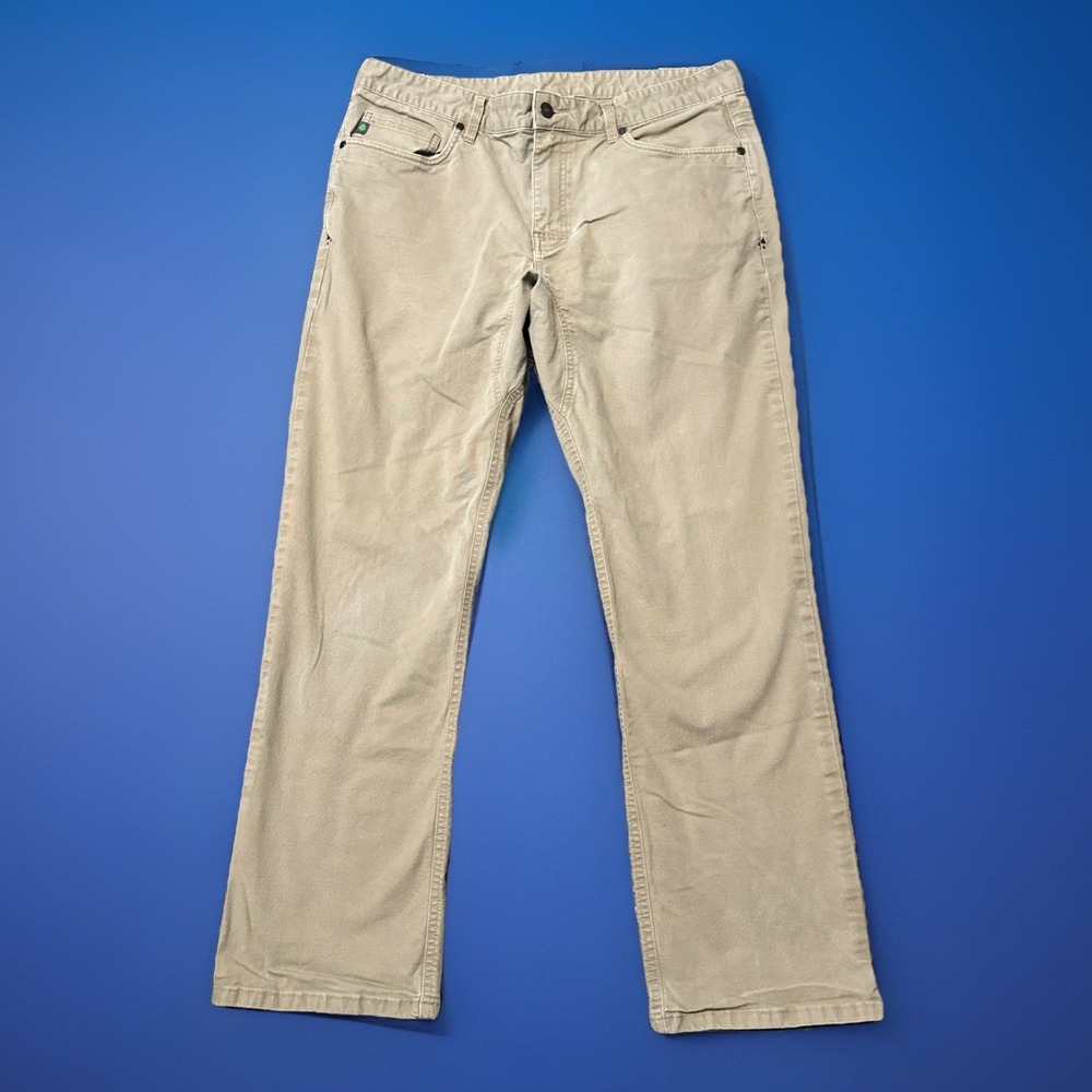 Stio Mens Green Rivet Canvas Classic 5-Pocket Stretch Straight Leg Size‎ 36x29